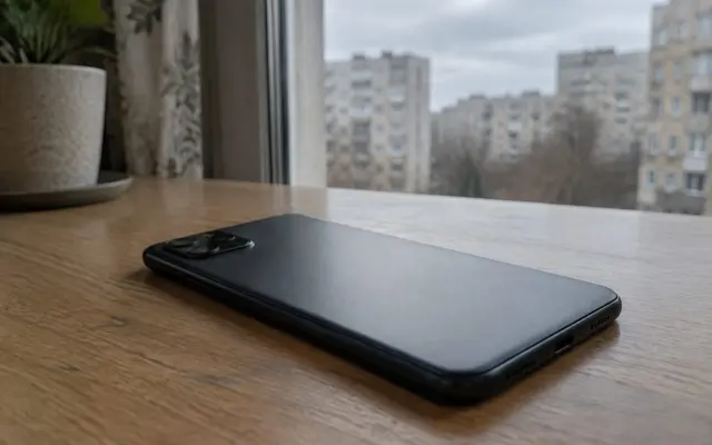 Telefon mobil pe birou